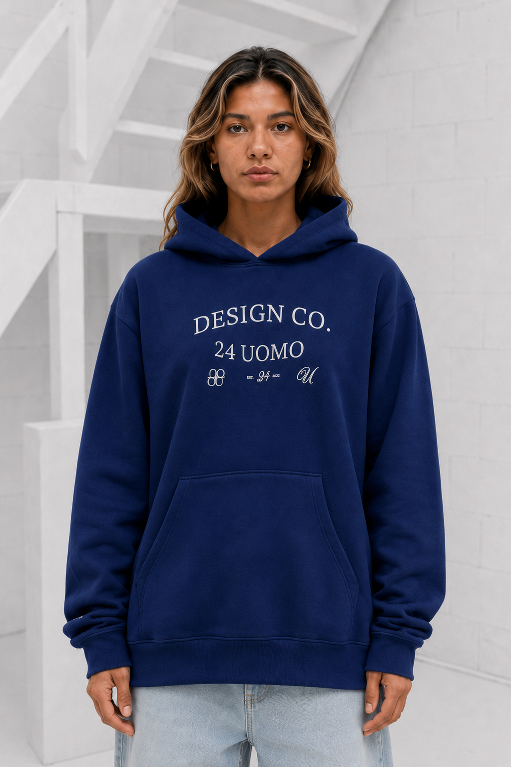 Design Hoodie Dames Donkerblauw