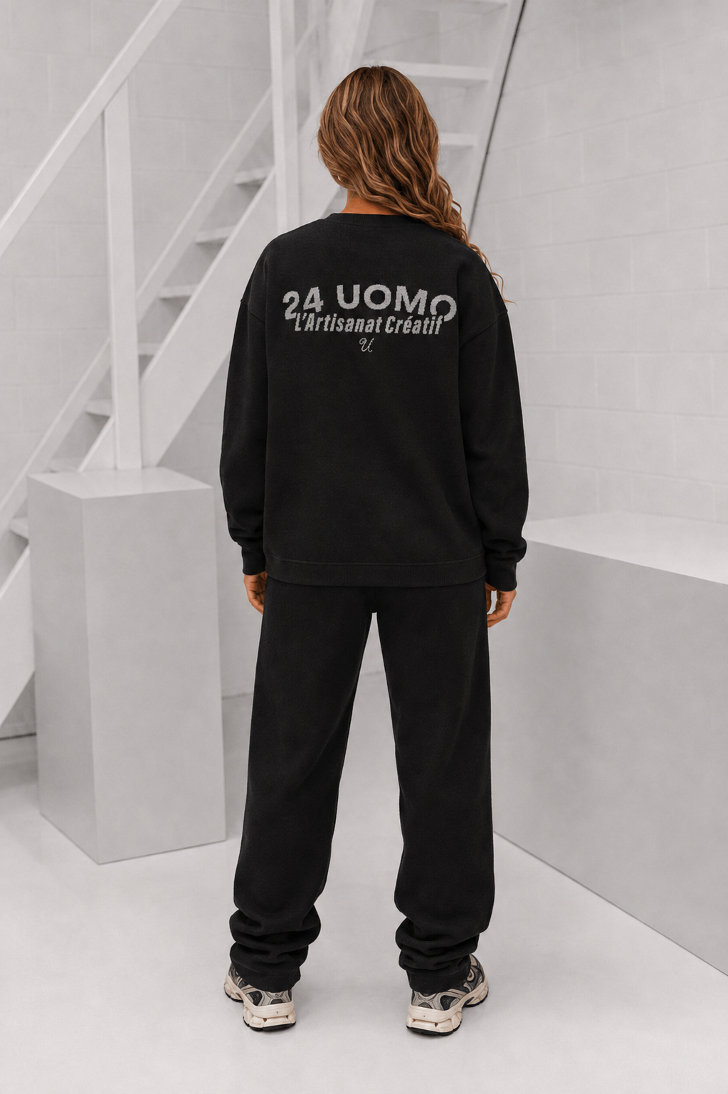 L'artisanat Creatif Knitted Trainingspak Dames Zwart