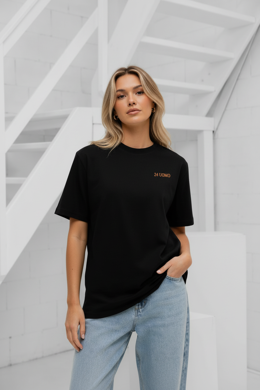Heat Wave T-shirt Men Black/orange