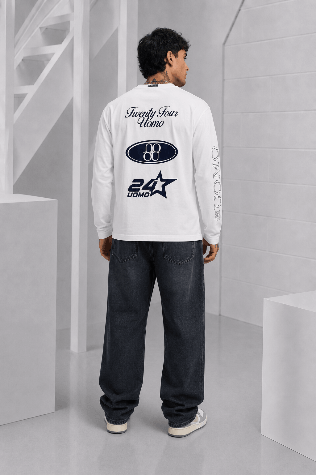 Midnight Circuit Longsleeve Heren Off-White