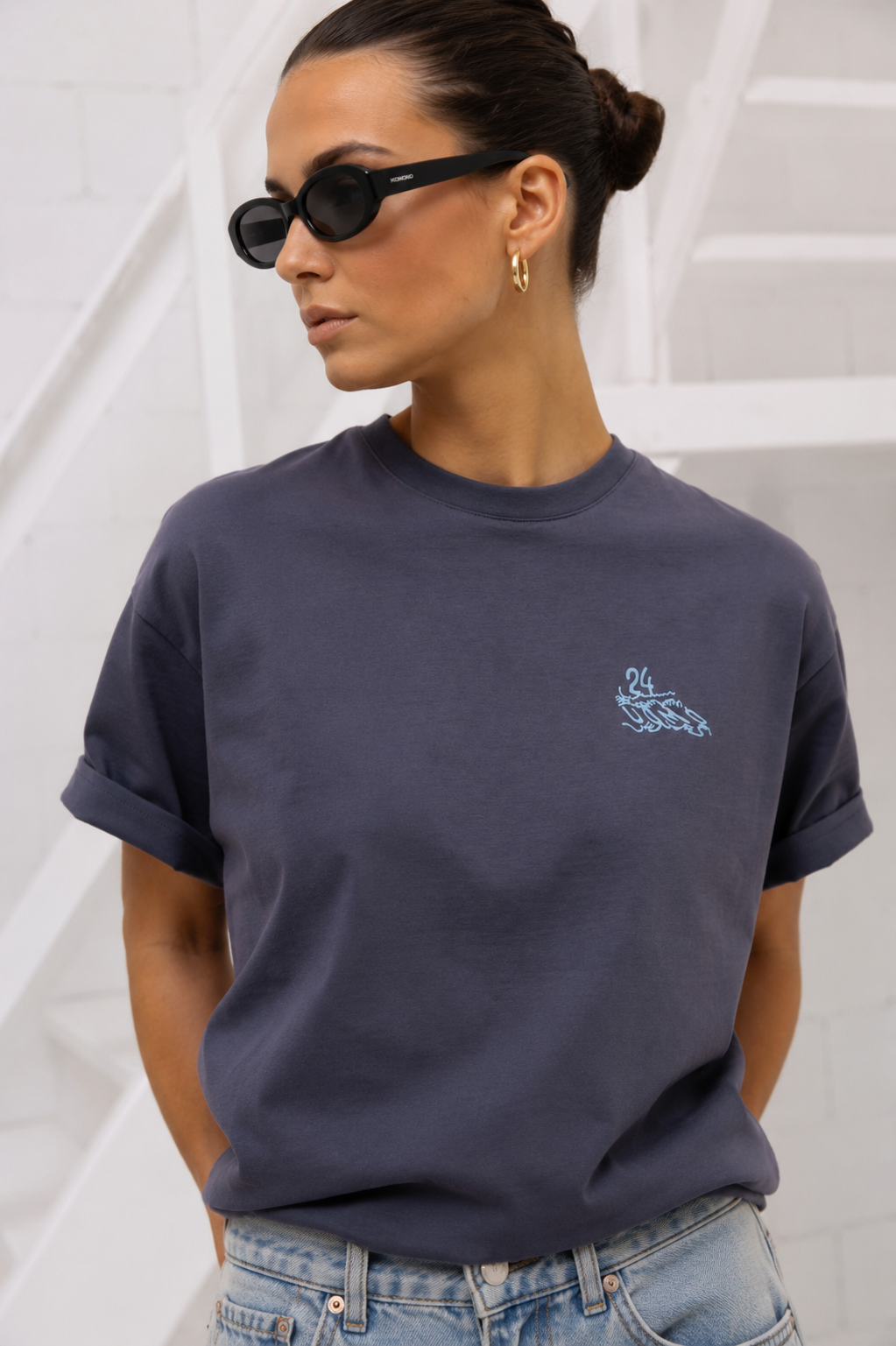 Surf T-shirt Dames Grijs